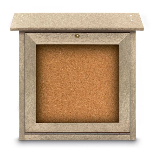 Outdoor Enclosed Combo Board, 48"x36", Black Frame/Green & Pearl
